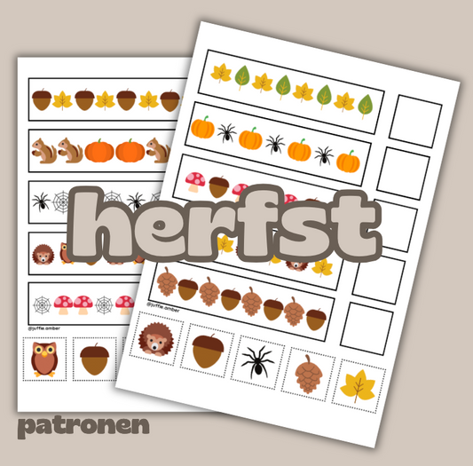 Patronen herfst knip en plak