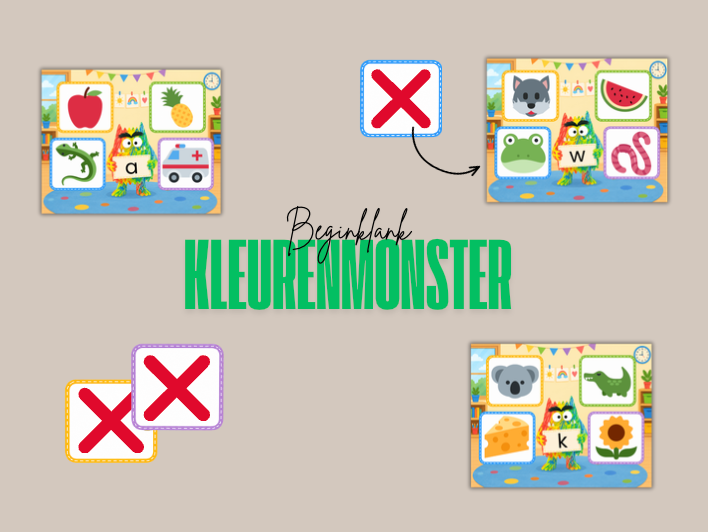 Kleurenmonster - Beginklank herkennen