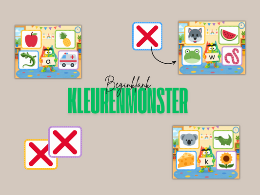 Kleurenmonster - Beginklank herkennen