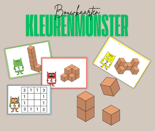 Kleurenmonster - Bouwkaarten